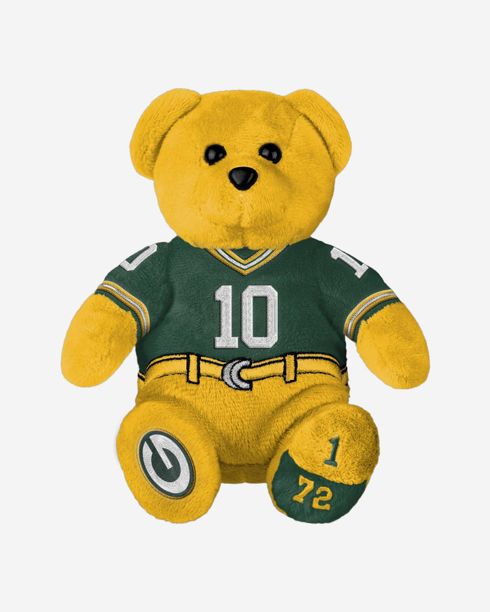 Jordan Love Green Bay Packers Team Beans Embroidered Player Bear FOCO - FOCO.com