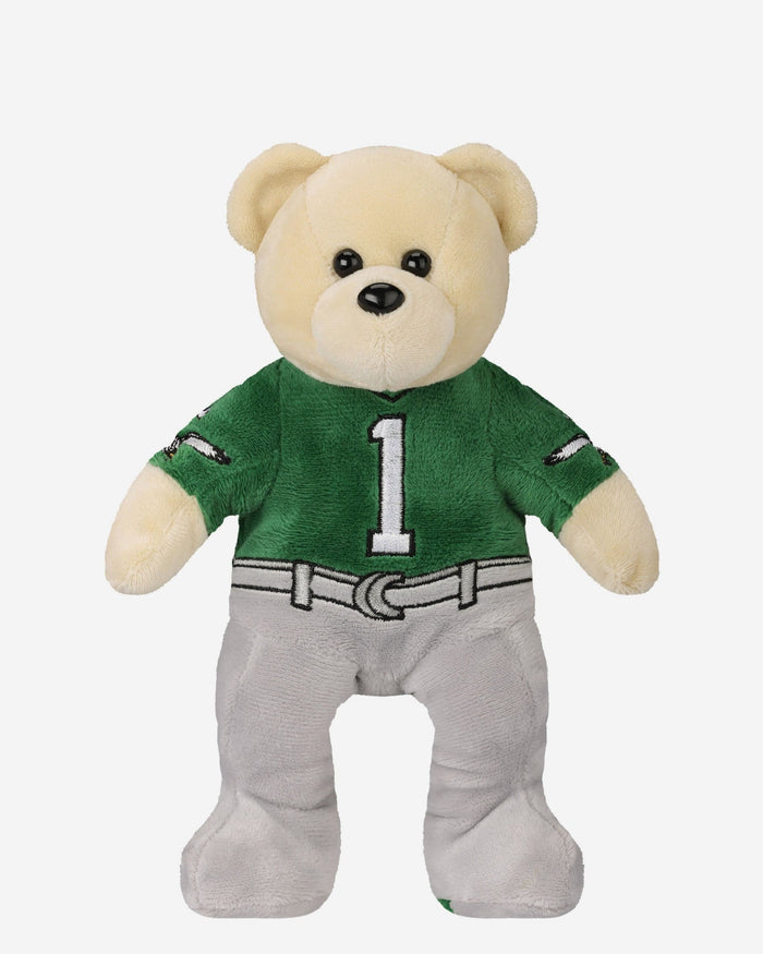 Jalen Hurts Philadelphia Eagles Retro Kelly Green Uniform Team Beans Embroidered Player Bear FOCO - FOCO.com