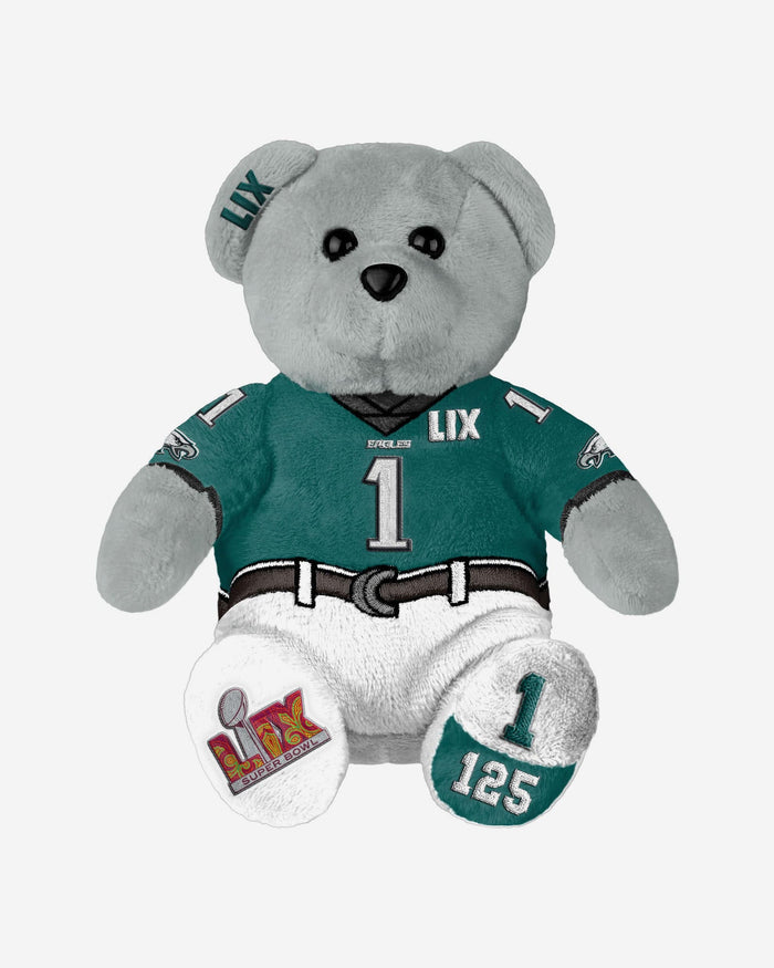 Jalen Hurts Philadelphia Eagles Super Bowl LIX Bound Team Beans Embroidered Player Bear FOCO - FOCO.com