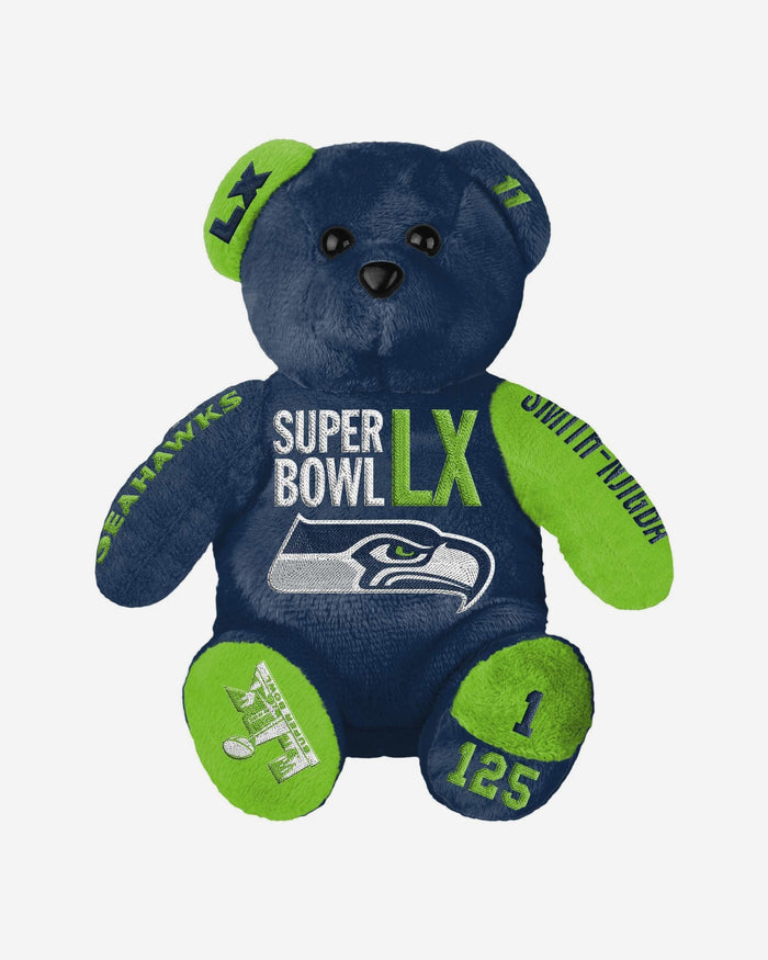 Jaxon Smith-Njigba Seattle Seahawks NFC Champions Super Bowl LX Bound Team Beans Embroidered Player Bear FOCO - FOCO.com