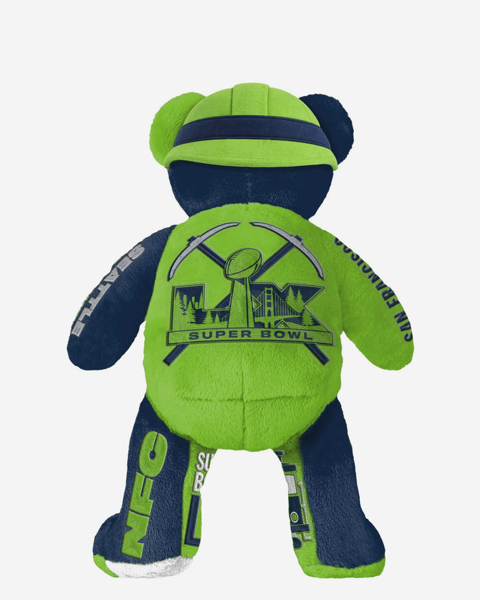 Seattle Seahawks NFC Super Bowl LX Bound Team Beans Thematic Embroidered Bear FOCO - FOCO.com