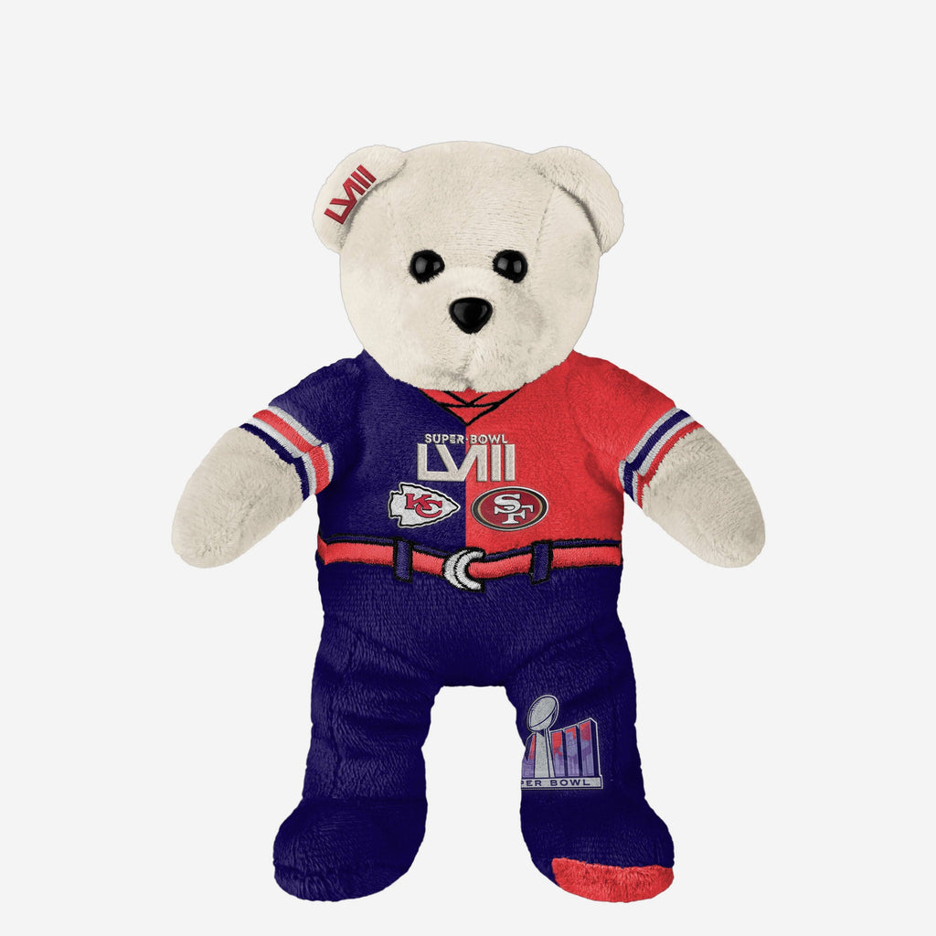 Super Bowl LVIII Matchup Team Beans Commemorative Embroidered Bear FOCO - FOCO.com