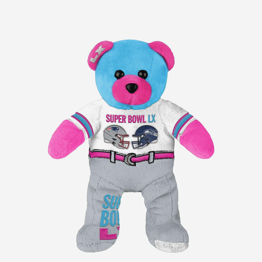 Head to Head Super Bowl LX Team Beans Embroidered Bear FOCO - FOCO.com