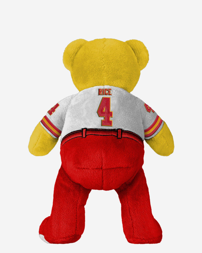 Rashee Rice Kansas City Chiefs Super Bowl LVIII White Uniform Team Beans Embroidered Player Bear FOCO - FOCO.com