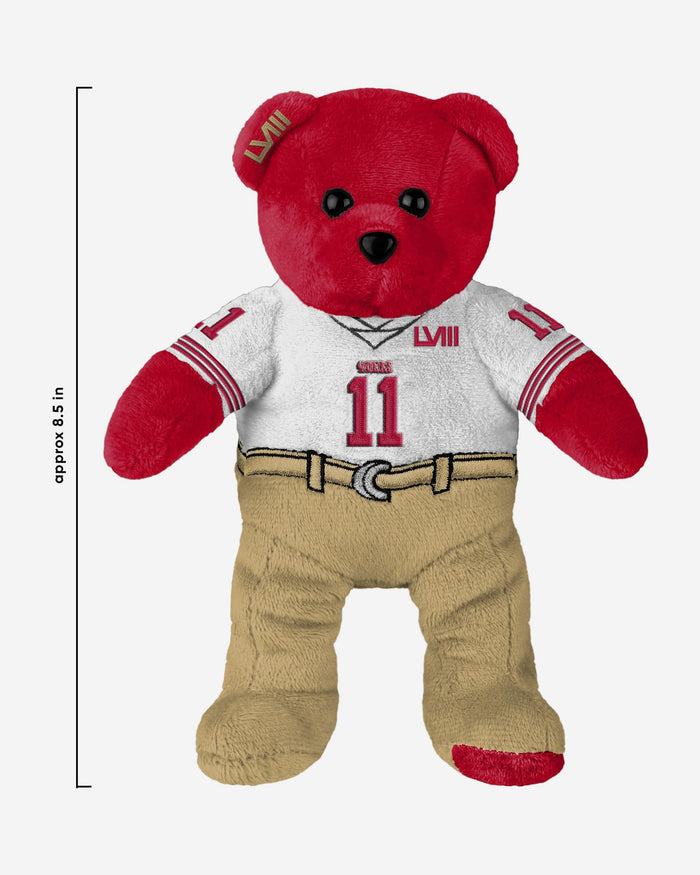 Brandon Aiyuk San Francisco 49ers Super Bowl LVIII White Uniform Team Beans Embroidered Player Bear FOCO - FOCO.com