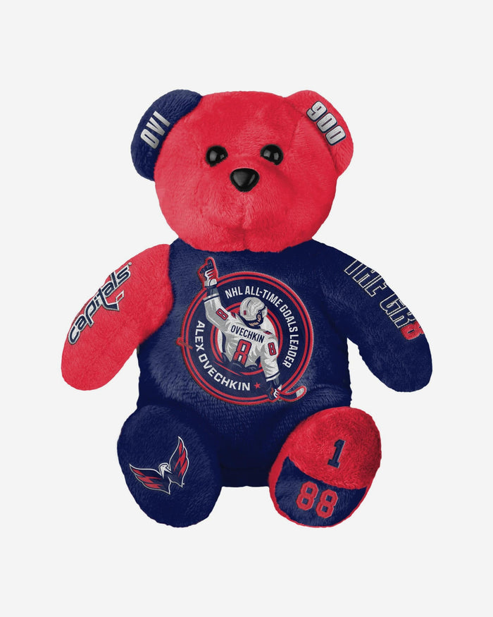 Alex Ovechkin Washington Capitals 900 Goals Team Beans Embroidered Player Bear FOCO - FOCO.com