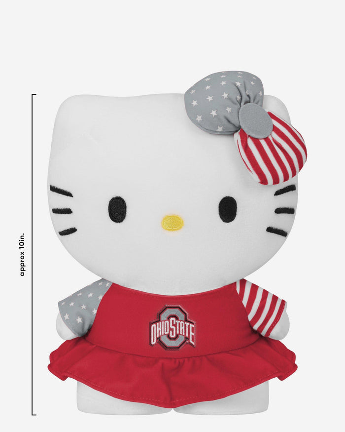 Ohio State Buckeyes USA Bow Hello Kitty® Americana Plush FOCO - FOCO.com