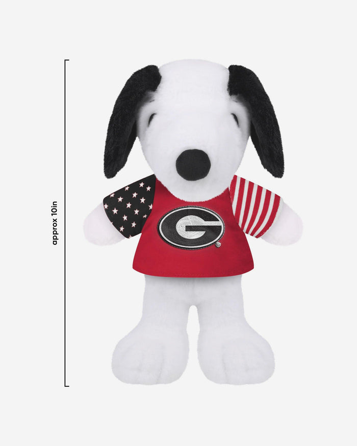 Georgia Bulldogs USA Flag Snoopy Peanuts Team Jersey Plush FOCO - FOCO.com
