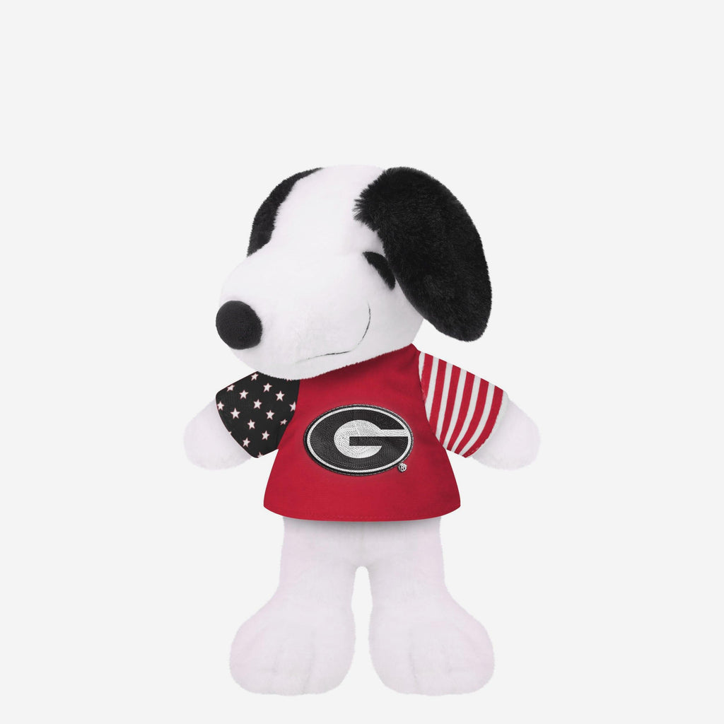 Georgia Bulldogs USA Flag Snoopy Peanuts Team Jersey Plush FOCO - FOCO.com