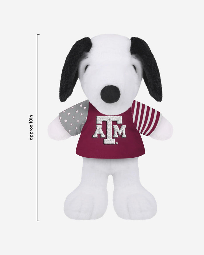 Texas A&M Aggies USA Flag Snoopy Peanuts Team Jersey Plush FOCO - FOCO.com