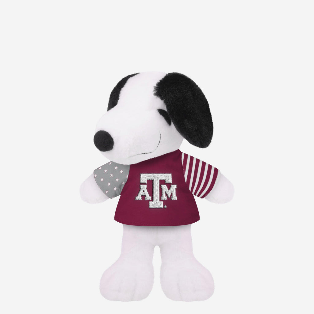 Texas A&M Aggies USA Flag Snoopy Peanuts Team Jersey Plush FOCO - FOCO.com