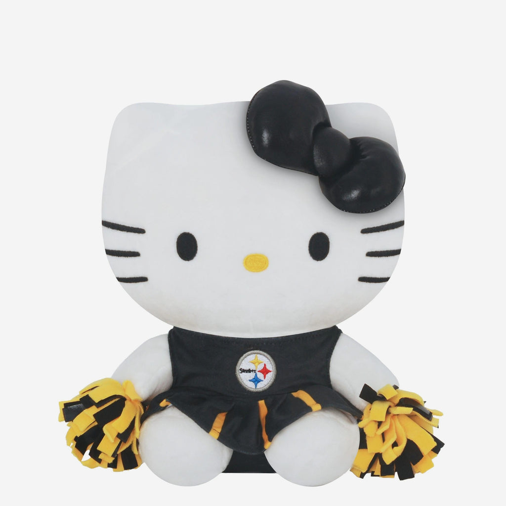 Pittsburgh Steelers Metallic Bow Hello Kitty® Cheerleader Plush FOCO - FOCO.com