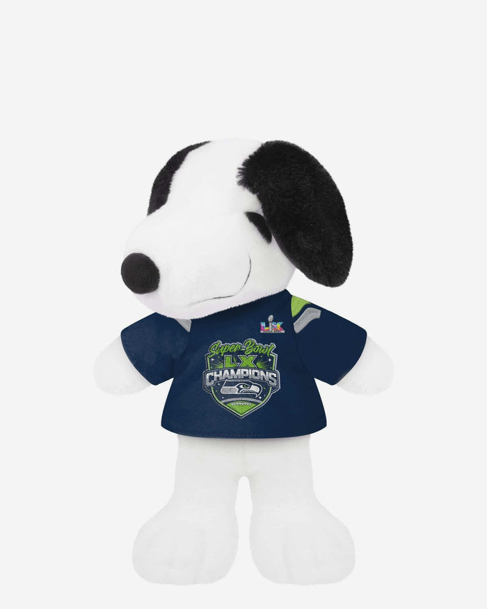 Seattle Seahawks Super Bowl LX Champions Snoopy Peanuts Team Jersey Plush FOCO - FOCO.com