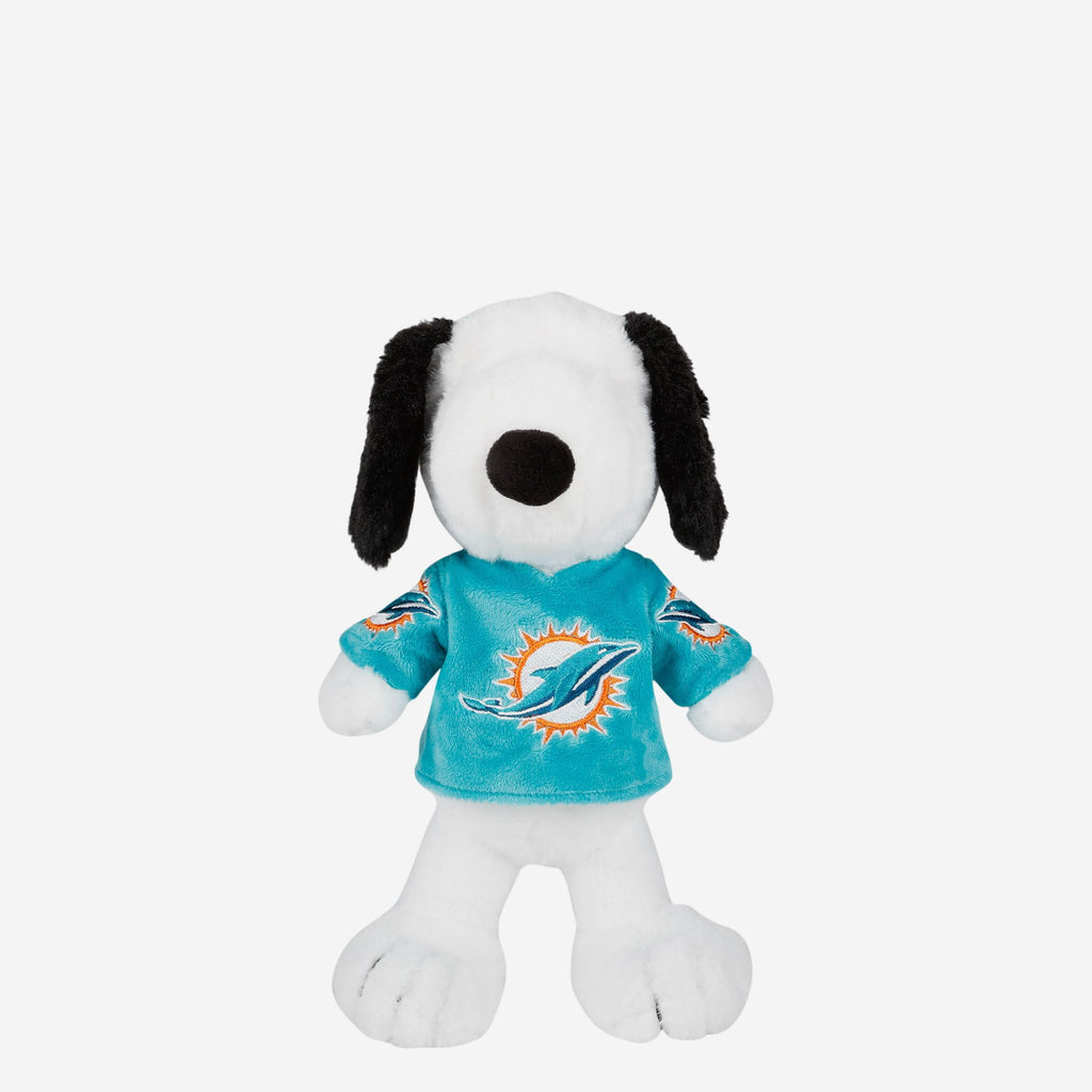 Miami Dolphins Snoopy Peanuts Team Jersey Plush FOCO - FOCO.com