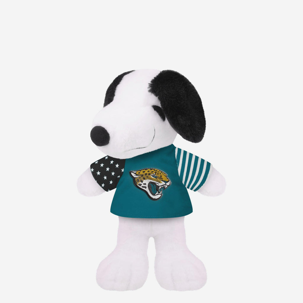 Jacksonville Jaguars USA Flag Snoopy Peanuts Team Jersey Plush FOCO - FOCO.com
