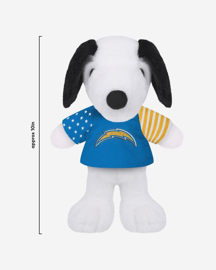 Los Angeles Chargers USA Flag Snoopy Peanuts Team Jersey Plush FOCO - FOCO.com