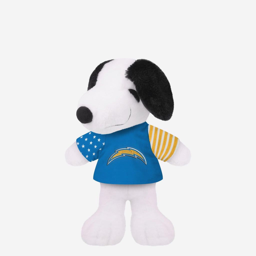 Los Angeles Chargers USA Flag Snoopy Peanuts Team Jersey Plush FOCO - FOCO.com
