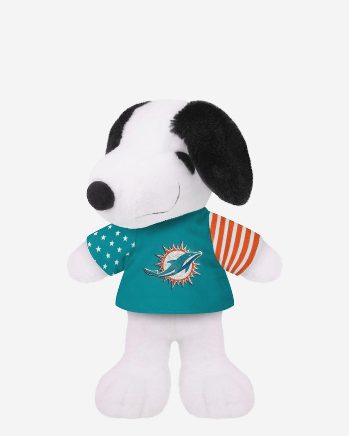 Miami Dolphins USA Flag Snoopy Peanuts Team Jersey Plush FOCO - FOCO.com