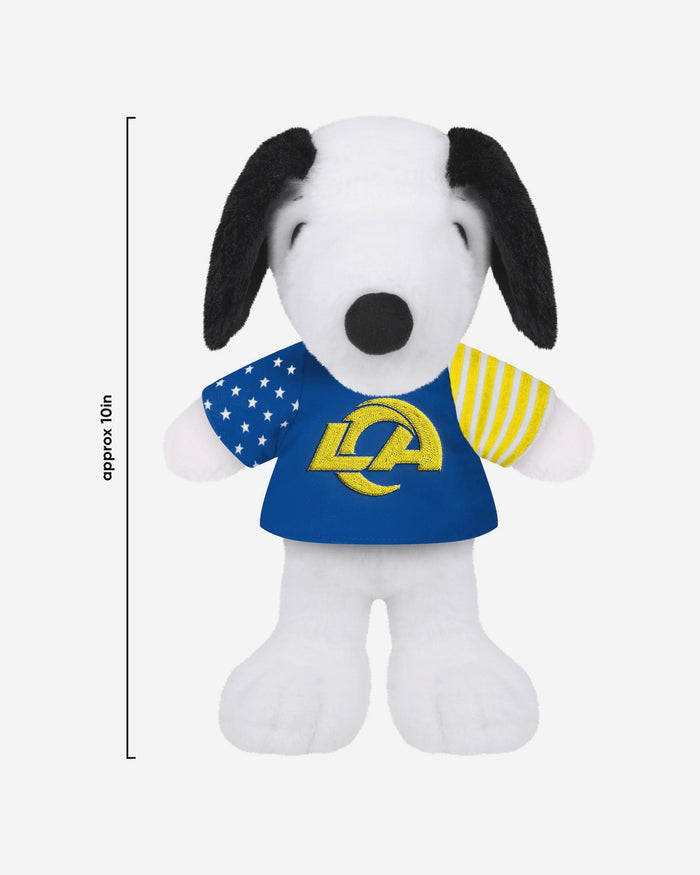 Los Angeles Rams USA Flag Snoopy Peanuts Team Jersey Plush FOCO - FOCO.com