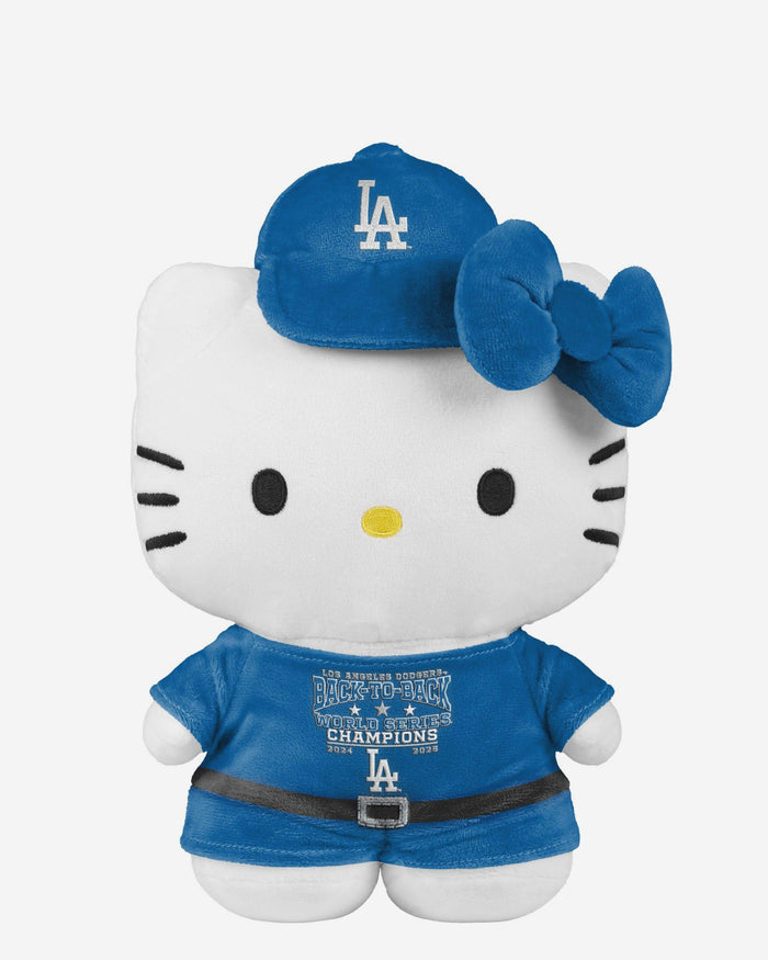 Los Angeles Dodgers 2025 Back To Back World Series Champions Large Team Color Plush Jersey Hello Kitty® FOCO - FOCO.com