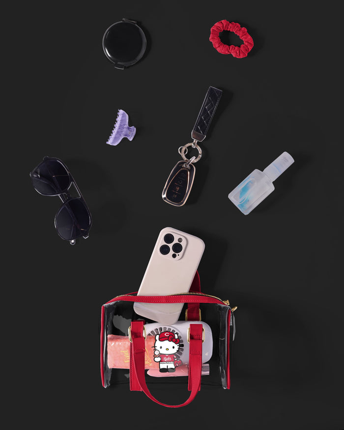 Cincinnati Reds Hello Kitty® Clear Barrel Bag FOCO - FOCO.com