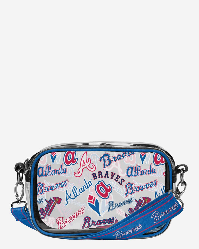 Atlanta Braves Repeat Retro Print Clear Crossbody Bag FOCO - FOCO.com