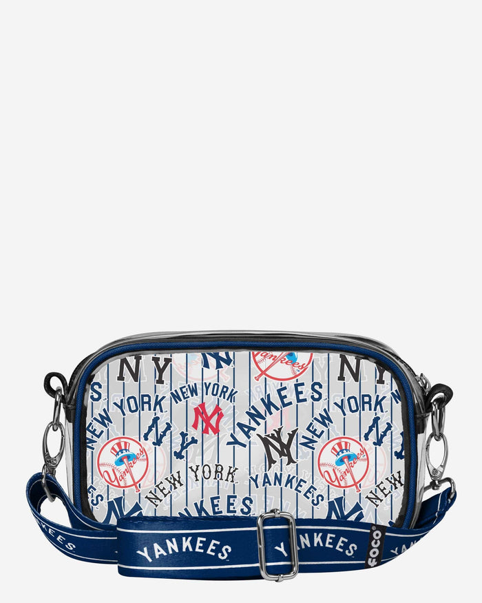 New York Yankees Repeat Retro Print Clear Crossbody Bag FOCO - FOCO.com