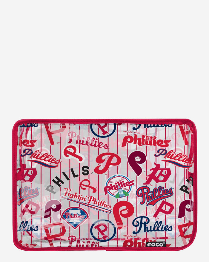 Philadelphia Phillies Repeat Retro Print Clear Cosmetic Bag FOCO - FOCO.com