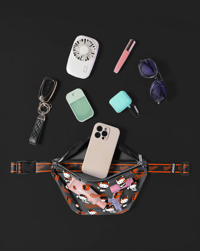 Baltimore Orioles Hello Kitty® Clear Fanny Pack FOCO - FOCO.com