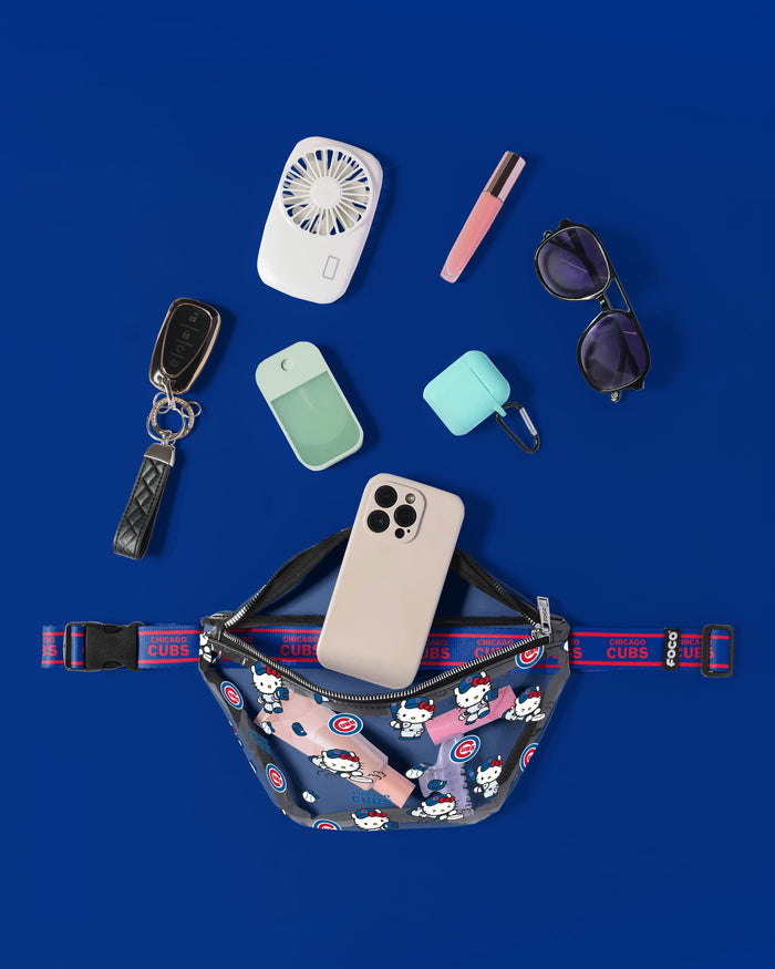 Chicago Cubs Hello Kitty® Clear Fanny Pack FOCO - FOCO.com
