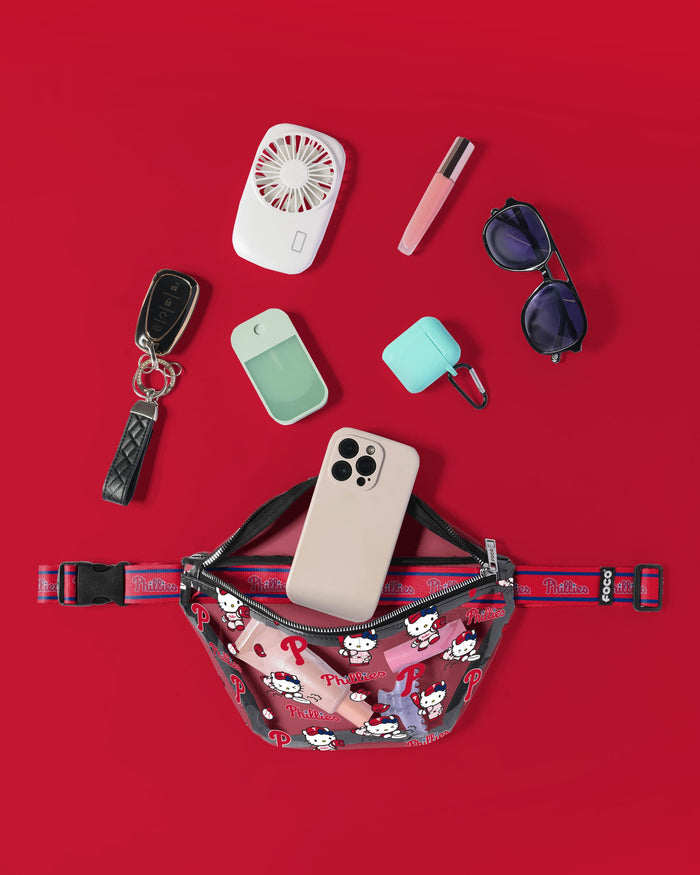 Philadelphia Phillies Hello Kitty® Clear Fanny Pack FOCO - FOCO.com