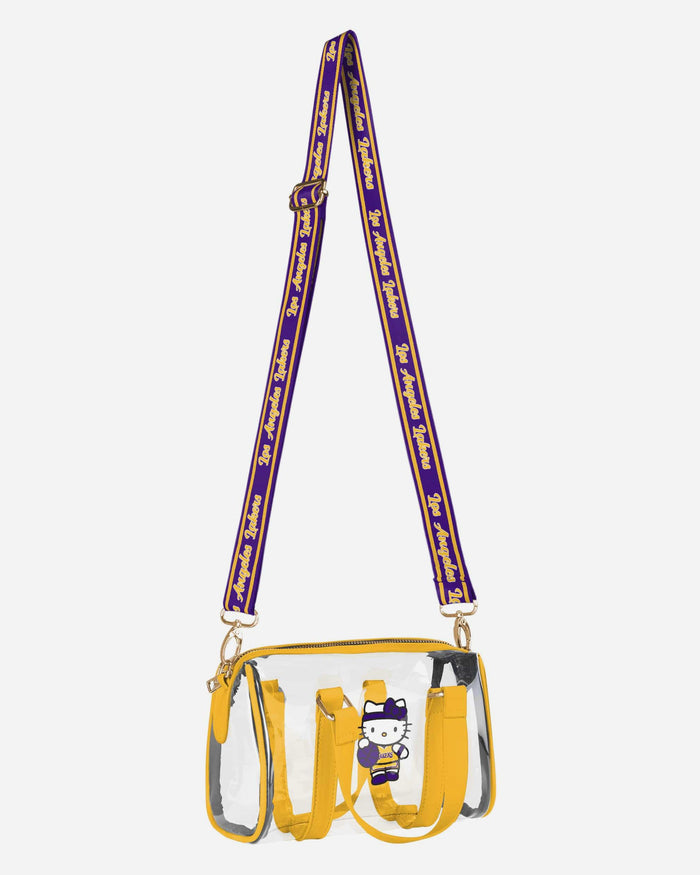 Los Angeles Lakers Hello Kitty® Clear Barrel Bag FOCO - FOCO.com
