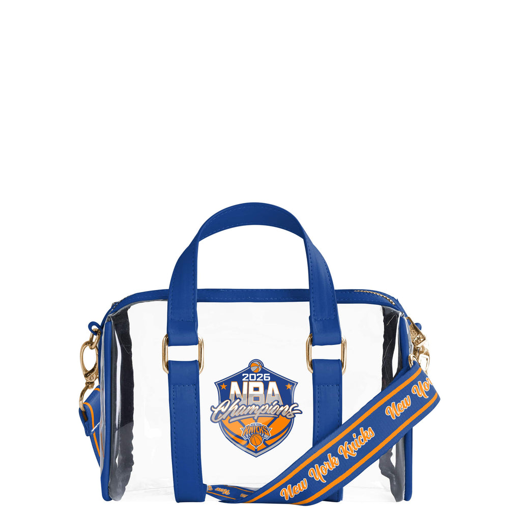 New York Knicks 2026 NBA Champions Clear Barrel Bag FOCO - FOCO.com