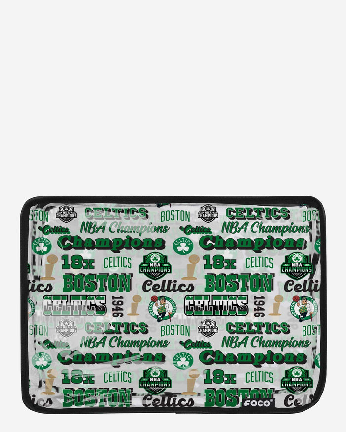 Boston Celtics 2024 NBA Chanpions Printed Clear Cosmetic Bag FOCO - FOCO.com