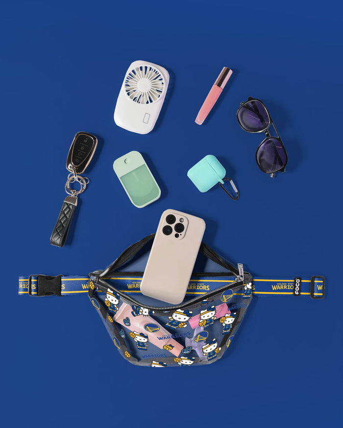 Golden State Warriors Hello Kitty® Clear Fanny Pack FOCO - FOCO.com