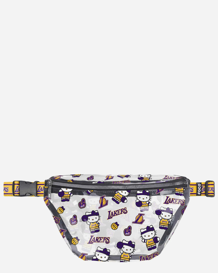 Los Angeles Lakers Hello Kitty® Clear Fanny Pack FOCO - FOCO.com