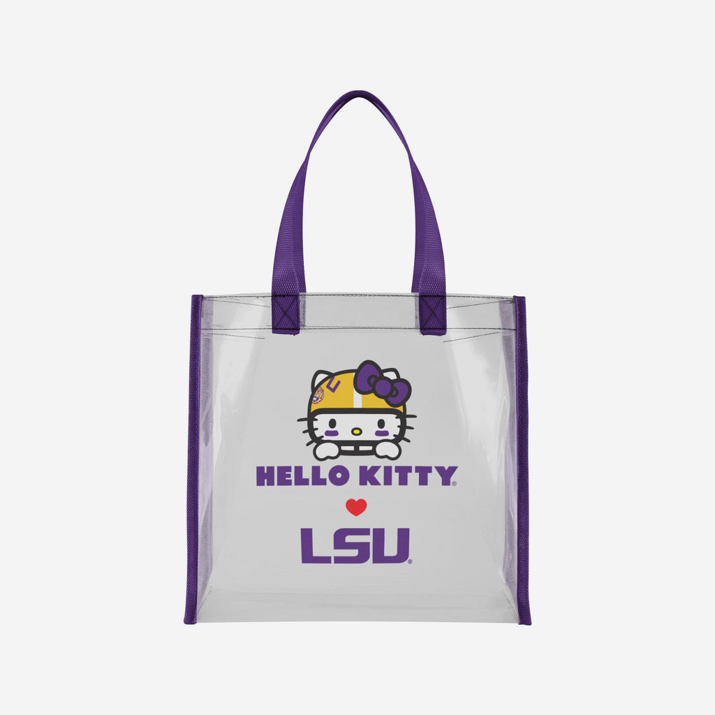 LSU Tigers Hello Kitty® Clear Tote Bag FOCO - FOCO.com