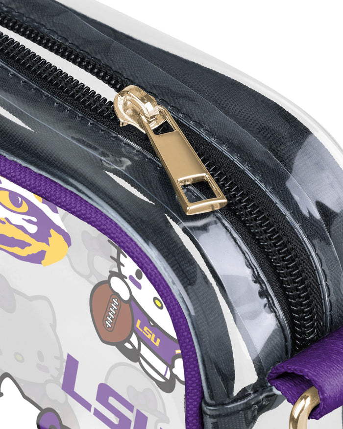 LSU Tigers Hello Kitty® Clear Crossbody Bag FOCO - FOCO.com