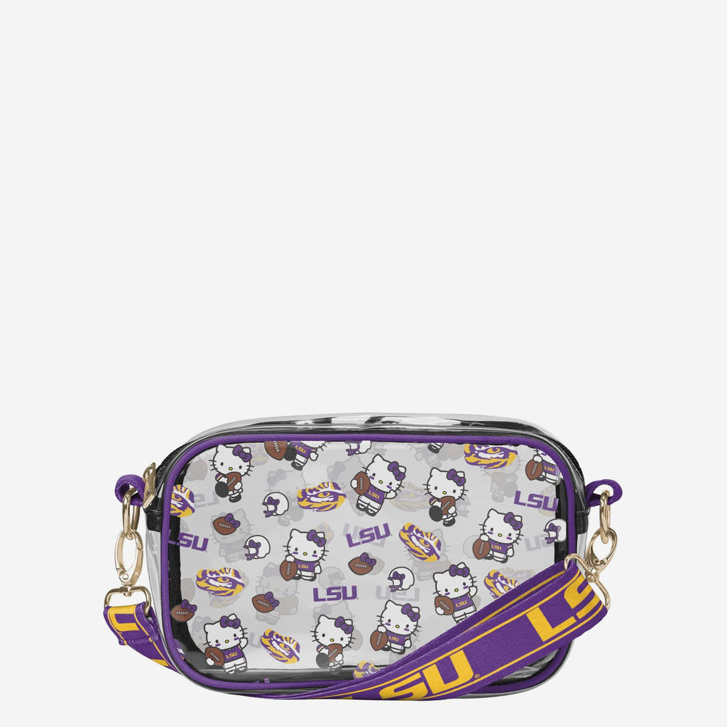 LSU Tigers Hello Kitty® Clear Crossbody Bag FOCO - FOCO.com