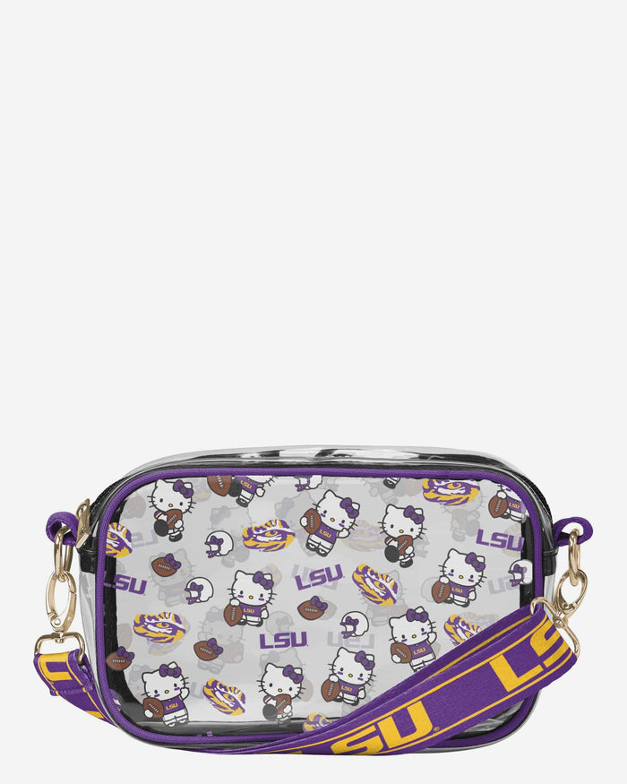 LSU Tigers Hello Kitty® Clear Crossbody Bag FOCO - FOCO.com