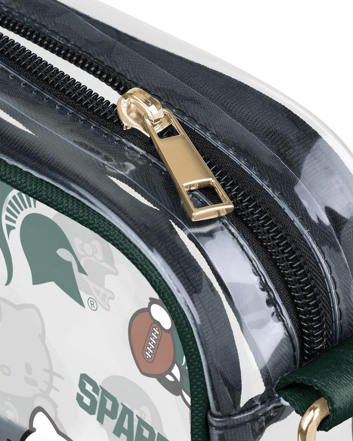 Michigan State Spartans Hello Kitty® Clear Crossbody Bag FOCO - FOCO.com