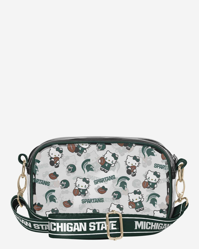 Michigan State Spartans Hello Kitty® Clear Crossbody Bag FOCO - FOCO.com