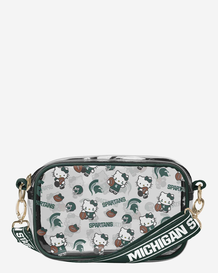 Michigan State Spartans Hello Kitty® Clear Crossbody Bag FOCO - FOCO.com