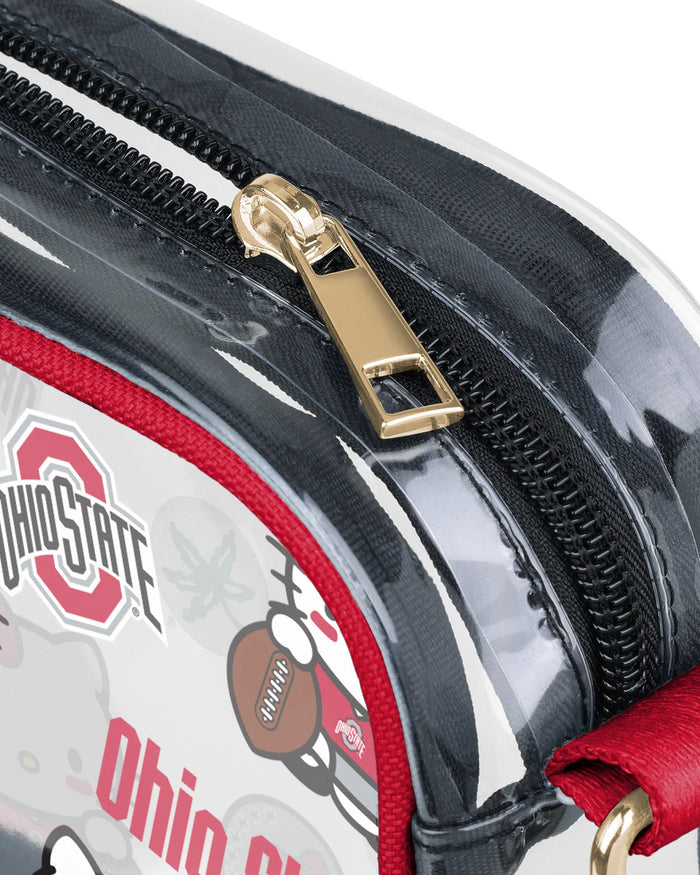 Ohio State Buckeyes Hello Kitty® Clear Crossbody Bag FOCO - FOCO.com