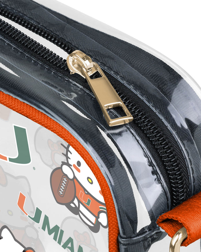 Miami Hurricanes Hello Kitty® Clear Crossbody Bag FOCO - FOCO.com