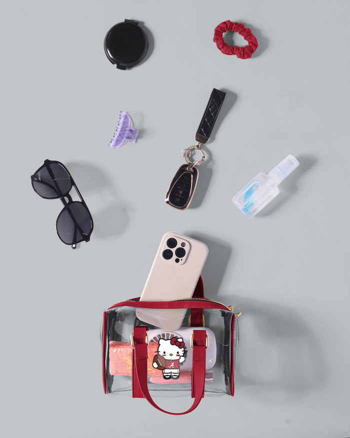 Alabama Crimson Tide Hello Kitty® Clear Barrel Bag FOCO - FOCO.com