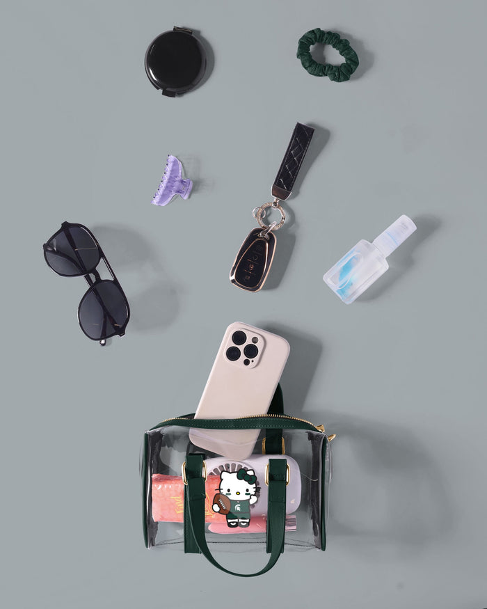 Michigan State Spartans Hello Kitty® Clear Barrel Bag FOCO - FOCO.com
