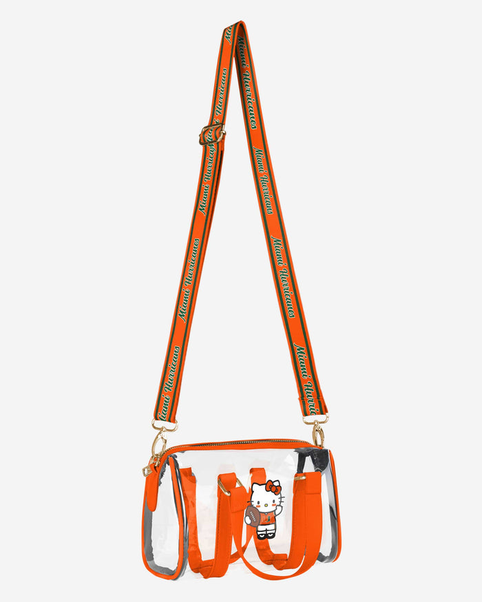 Miami Hurricanes Hello Kitty® Clear Barrel Bag FOCO - FOCO.com