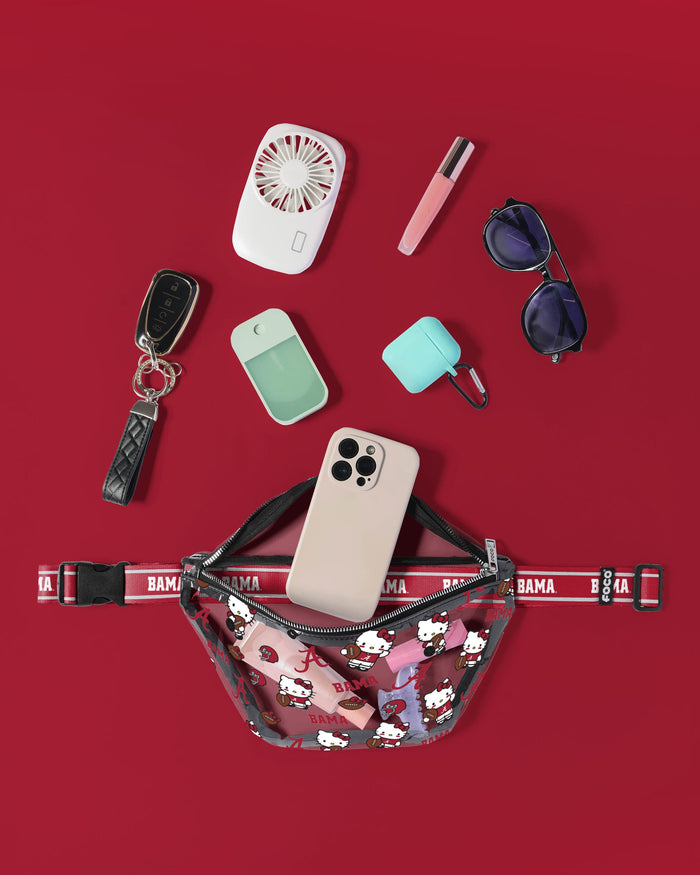 Alabama Crimson Tide Hello Kitty® Clear Fanny Pack FOCO - FOCO.com