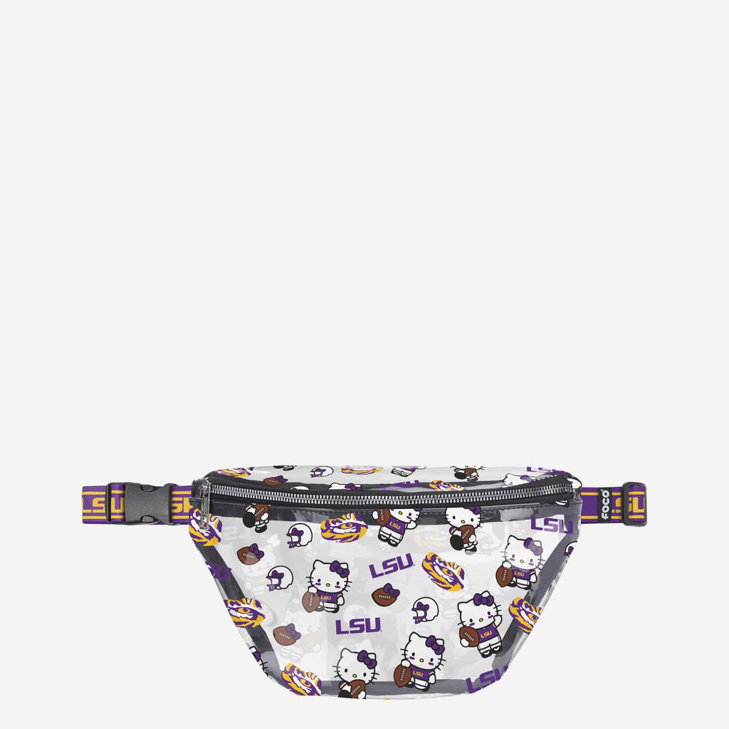 LSU Tigers Hello Kitty® Clear Fanny Pack FOCO - FOCO.com